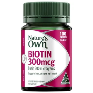 (PRE ORDER) Nature's Own Biotin 300mcg 100 Tablets shelf life 2yrs